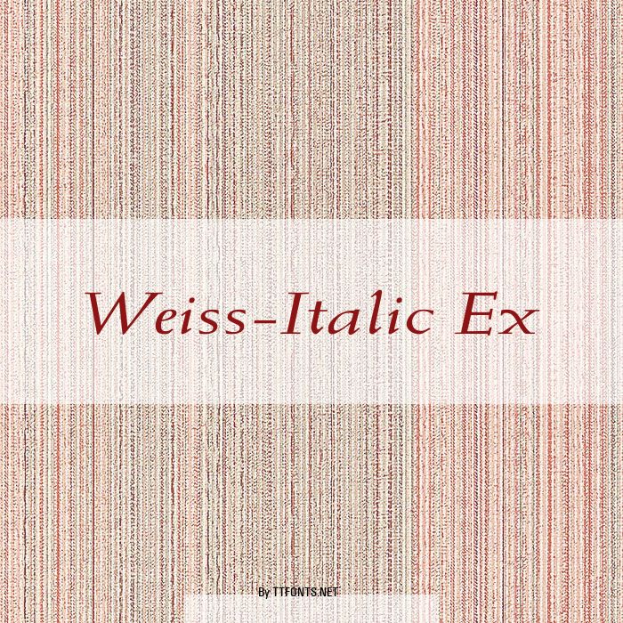Weiss-Italic Ex example